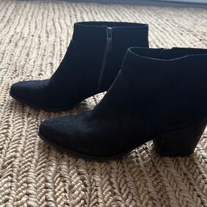 Black nubuck/suede ankle Boots- Belle by Sigerson Morrison.